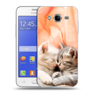Пластиковый чехол на Samsung Galaxy J7 с принтом Котята Пластиковый чехол на Samsung Galaxy J7 с принтом Котята