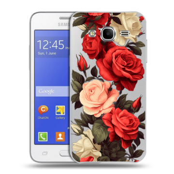 Пластиковый чехол на Samsung Galaxy J7 с принтом Розы Пластиковый чехол на Samsung Galaxy J7 с принтом Розы