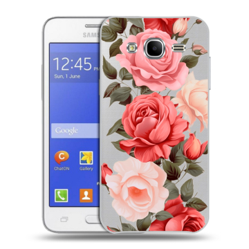 Пластиковый чехол на Samsung Galaxy J7 с принтом Розы Пластиковый чехол на Samsung Galaxy J7 с принтом Розы