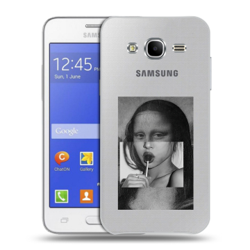 Пластиковый чехол на Samsung Galaxy J7 с принтом Мона Лиза Пластиковый чехол на Samsung Galaxy J7 с принтом Мона Лиза