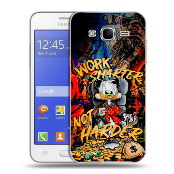 Пластиковый чехол на Samsung Galaxy J7 с принтом Дональд Дак Деньги Пластиковый чехол на Samsung Galaxy J7 с принтом Дональд Дак Деньги