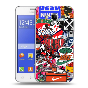 Пластиковый чехол на Samsung Galaxy J7 с принтом Найк Nike яркий Пластиковый чехол на Samsung Galaxy J7 с принтом Найк Nike яркий