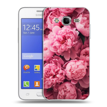 Пластиковый чехол на Samsung Galaxy J7 с принтом цветы пионы Пластиковый чехол на Samsung Galaxy J7 с принтом цветы пионы