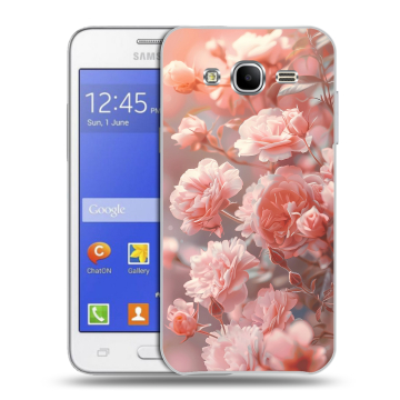 Пластиковый чехол на Samsung Galaxy J7 с принтом Розовые розы Пластиковый чехол на Samsung Galaxy J7 с принтом Розовые розы