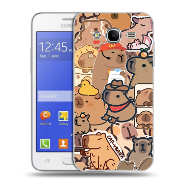 Пластиковый чехол на Samsung Galaxy J7 с принтом капибара Пластиковый чехол на Samsung Galaxy J7 с принтом капибара