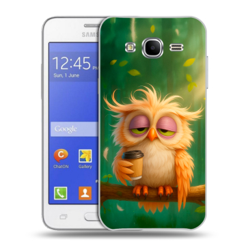Пластиковый чехол на Samsung Galaxy J7 с принтом сова Пластиковый чехол на Samsung Galaxy J7 с принтом сова