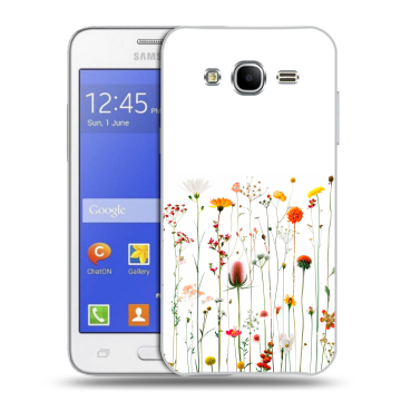 Пластиковый чехол на Samsung Galaxy J7 с принтом цветы Пластиковый чехол на Samsung Galaxy J7 с принтом цветы