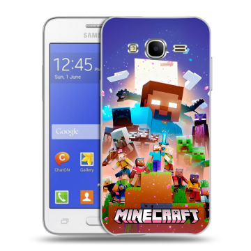 Пластиковый чехол на Samsung Galaxy J7 с принтом Майнкрафт Minecraft Пластиковый чехол на Samsung Galaxy J7 с принтом Майнкрафт Minecraft