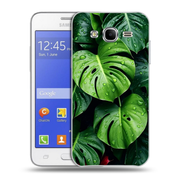 Пластиковый чехол на Samsung Galaxy J7 с принтом Листья Пластиковый чехол на Samsung Galaxy J7 с принтом Листья