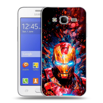 Пластиковый чехол на Samsung Galaxy J7 с принтом Железный человек Ironman Пластиковый чехол на Samsung Galaxy J7 с принтом Железный человек Ironman