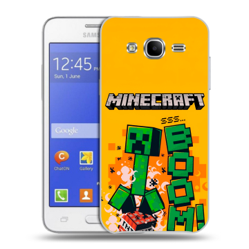 Пластиковый чехол на Samsung Galaxy J7 с принтом Майнкрафт Minecraft Пластиковый чехол на Samsung Galaxy J7 с принтом Майнкрафт Minecraft