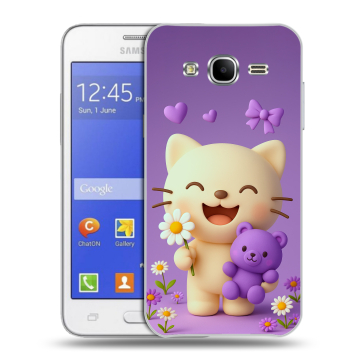 Пластиковый чехол на Samsung Galaxy J7 с принтом для девочек Пластиковый чехол на Samsung Galaxy J7 с принтом для девочек