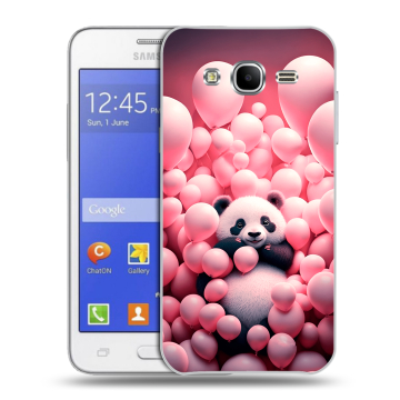 Пластиковый чехол на Samsung Galaxy J7 с принтом Панда Пластиковый чехол на Samsung Galaxy J7 с принтом Панда