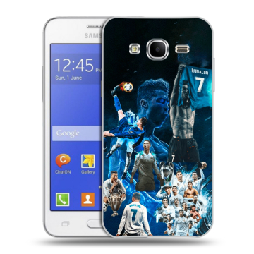 Пластиковый чехол на Samsung Galaxy J7 с принтом Реал Роналдо Пластиковый чехол на Samsung Galaxy J7 с принтом Реал Роналдо