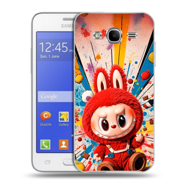Пластиковый чехол на Samsung Galaxy J7 с принтом Labubu Лабубу Пластиковый чехол на Samsung Galaxy J7 с принтом Labubu Лабубу