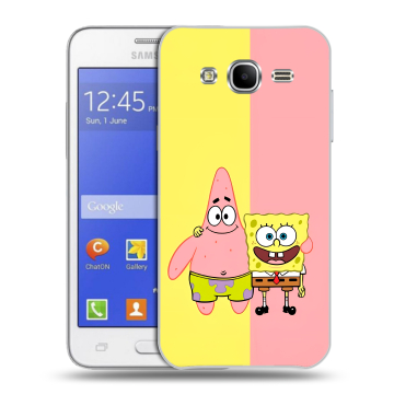 Пластиковый чехол на Samsung Galaxy J7 с принтом Спанч боб Спанчбоб Пластиковый чехол на Samsung Galaxy J7 с принтом Спанч боб Спанчбоб