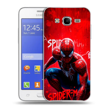 Пластиковый чехол на Samsung Galaxy J7 с принтом Spiderman Человек паук Пластиковый чехол на Samsung Galaxy J7 с принтом Spiderman Человек паук