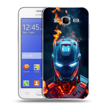 Пластиковый чехол на Samsung Galaxy J7 с принтом IronMan Железный человек Пластиковый чехол на Samsung Galaxy J7 с принтом IronMan Железный человек