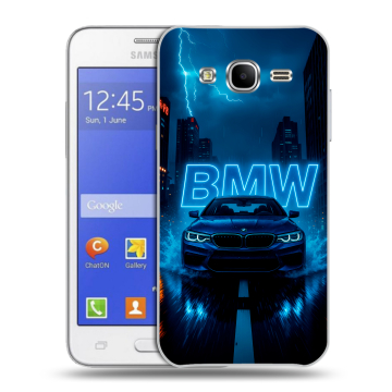 Пластиковый чехол на Samsung Galaxy J7 с принтом BMW БМВ Пластиковый чехол на Samsung Galaxy J7 с принтом BMW БМВ
