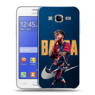 Пластиковый чехол на Samsung Galaxy J7 с принтом Барселона Barca Yamal Пластиковый чехол на Samsung Galaxy J7 с принтом Барселона Barca Yamal
