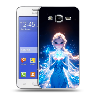 Пластиковый чехол на Samsung Galaxy J7 с принтом Холодное сердце Frozen Пластиковый чехол на Samsung Galaxy J7 с принтом Холодное сердце Frozen