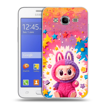 Пластиковый чехол на Samsung Galaxy J7 с принтом Labubu Лабубу Пластиковый чехол на Samsung Galaxy J7 с принтом Labubu Лабубу