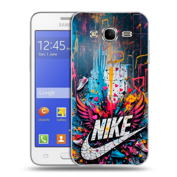 Пластиковый чехол на Samsung Galaxy J7 с принтом Nike Найк Пластиковый чехол на Samsung Galaxy J7 с принтом Nike Найк
