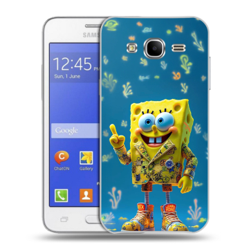 Пластиковый чехол на Samsung Galaxy J7 с принтом Спанч боб Спанчбоб Пластиковый чехол на Samsung Galaxy J7 с принтом Спанч боб Спанчбоб