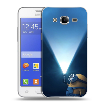 Пластиковый чехол на Samsung Galaxy J7 с принтом Миньоны Пластиковый чехол на Samsung Galaxy J7 с принтом Миньоны