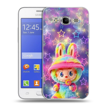 Пластиковый чехол на Samsung Galaxy J7 с принтом Labubu Лабубу Пластиковый чехол на Samsung Galaxy J7 с принтом Labubu Лабубу