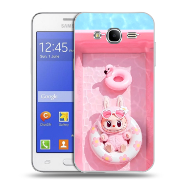 Пластиковый чехол на Samsung Galaxy J7 с принтом Labubu Лабубу Пластиковый чехол на Samsung Galaxy J7 с принтом Labubu Лабубу