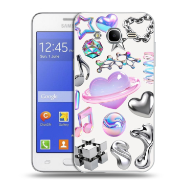 Пластиковый чехол на Samsung Galaxy J7 с принтом Y2K Пластиковый чехол на Samsung Galaxy J7 с принтом Y2K
