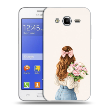 Пластиковый чехол на Samsung Galaxy J7 с принтом женский Пластиковый чехол на Samsung Galaxy J7 с принтом женский