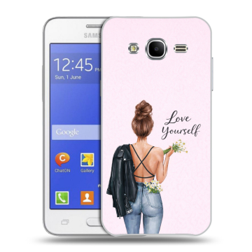 Пластиковый чехол на Samsung Galaxy J7 с принтом женский Пластиковый чехол на Samsung Galaxy J7 с принтом женский
