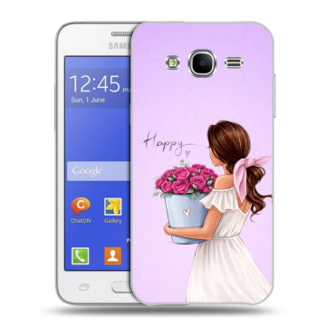 Пластиковый чехол на Samsung Galaxy J7 с принтом женский Пластиковый чехол на Samsung Galaxy J7 с принтом женский