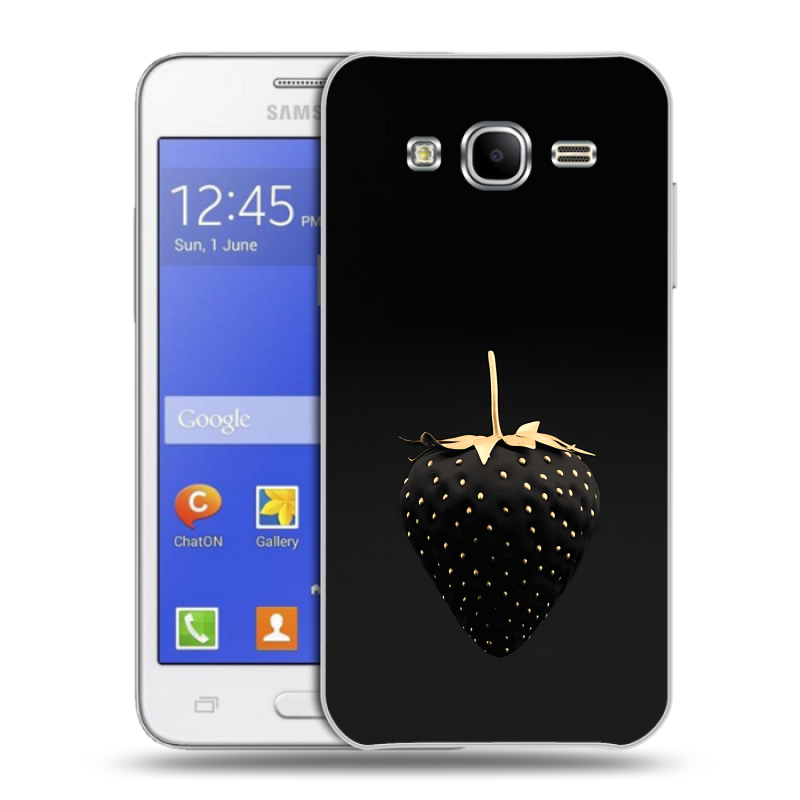 Пластиковый чехол на Samsung Galaxy J7 с принтом Черная клубника Пластиковый чехол на Samsung Galaxy J7 с принтом Черная клубника