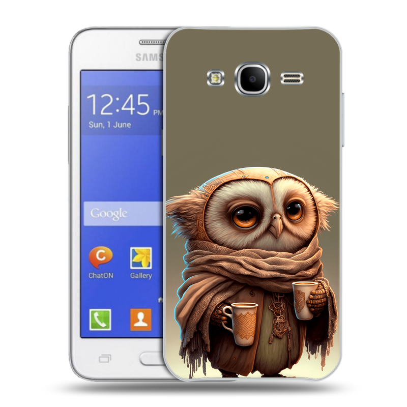 Пластиковый чехол на Samsung Galaxy J7 с принтом Сова Пластиковый чехол на Samsung Galaxy J7 с принтом Сова