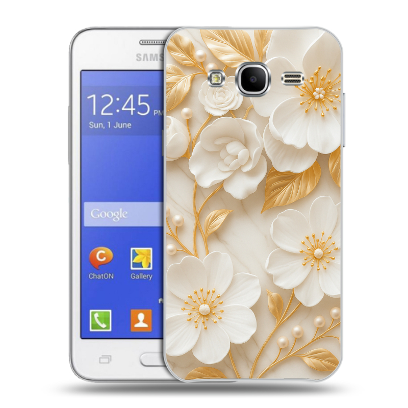 Пластиковый чехол на Samsung Galaxy J7 с принтом Цветы Пластиковый чехол на Samsung Galaxy J7 с принтом Цветы