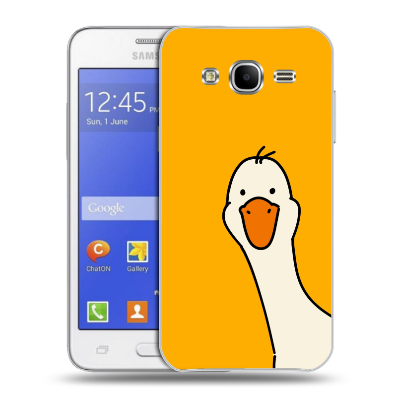 Пластиковый чехол на Samsung Galaxy J7 с принтом Утка Пластиковый чехол на Samsung Galaxy J7 с принтом Утка