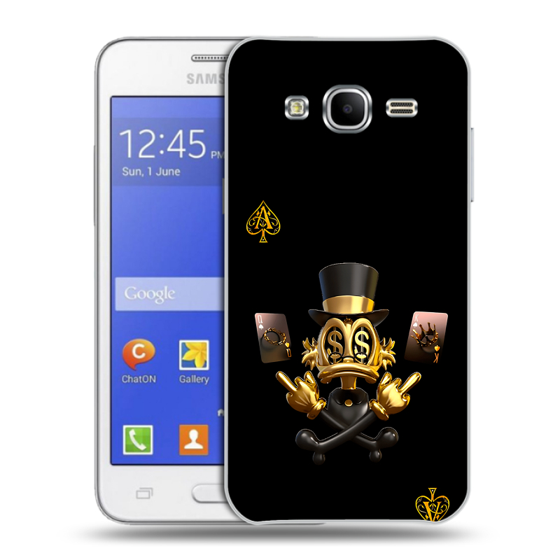 Пластиковый чехол на Samsung Galaxy J7 с принтом Золотой скрудж макдак Пластиковый чехол на Samsung Galaxy J7 с принтом Золотой скрудж макдак