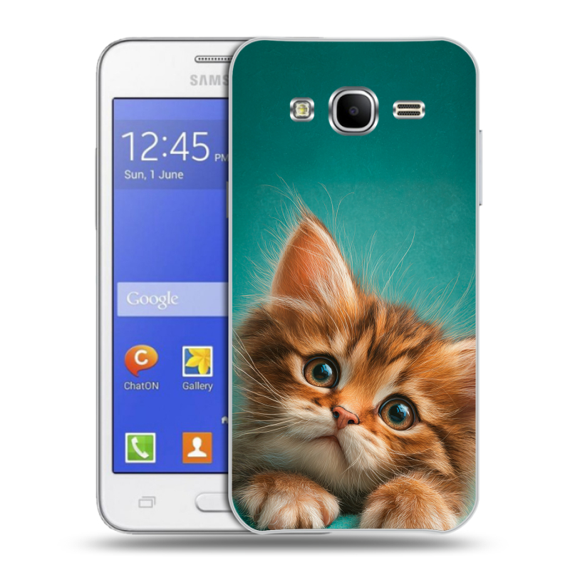 Пластиковый чехол на Samsung Galaxy J7 с принтом котенок Пластиковый чехол на Samsung Galaxy J7 с принтом котенок