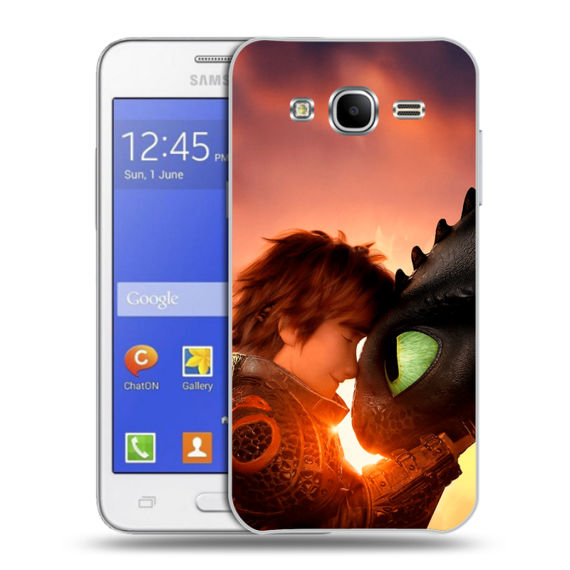 Пластиковый чехол на Samsung Galaxy J7 с принтом Как приручить дракона Пластиковый чехол на Samsung Galaxy J7 с принтом Как приручить дракона
