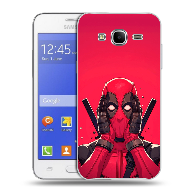 Пластиковый чехол на Samsung Galaxy J7 с принтом Дедпул Deadpool Пластиковый чехол на Samsung Galaxy J7 с принтом Дедпул Deadpool