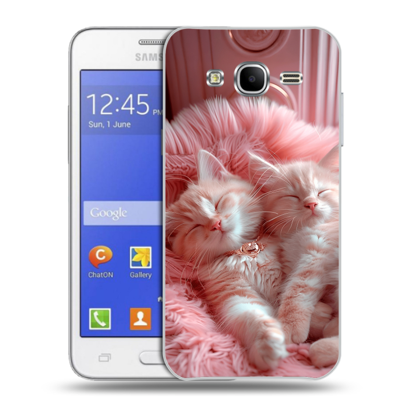 Пластиковый чехол на Samsung Galaxy J7 с принтом котята котики Пластиковый чехол на Samsung Galaxy J7 с принтом котята котики