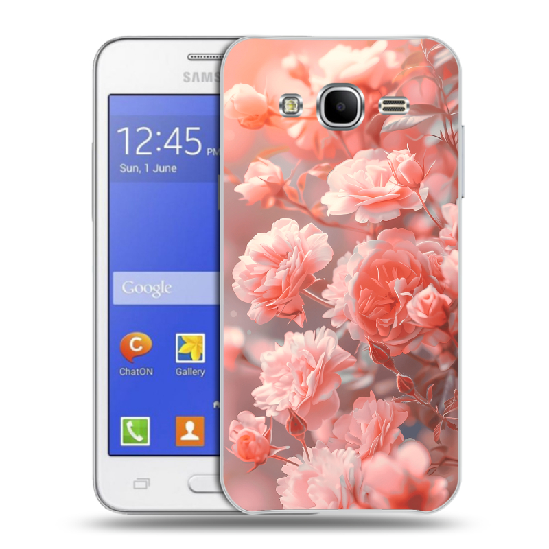 Пластиковый чехол на Samsung Galaxy J7 с принтом Розы цветы Пластиковый чехол на Samsung Galaxy J7 с принтом Розы цветы