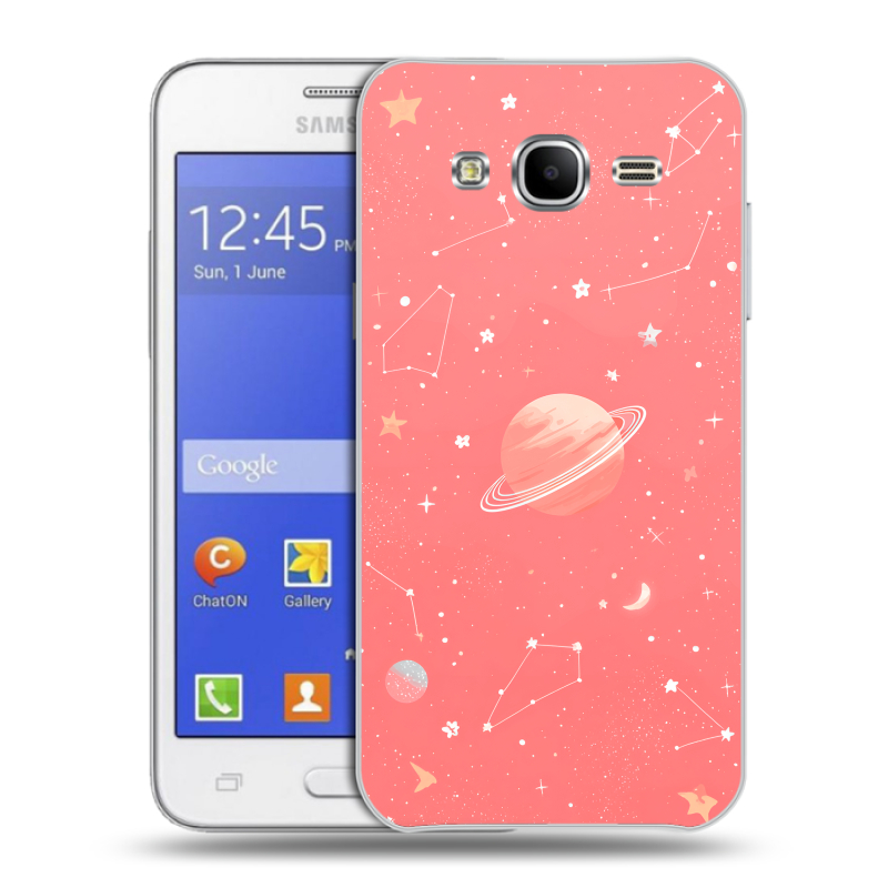 Пластиковый чехол на Samsung Galaxy J7 с принтом Розовый космос Пластиковый чехол на Samsung Galaxy J7 с принтом Розовый космос
