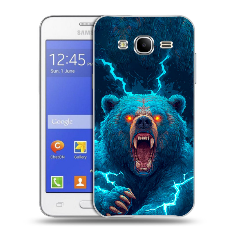 Пластиковый чехол на Samsung Galaxy J7 с принтом Медведь Пластиковый чехол на Samsung Galaxy J7 с принтом Медведь