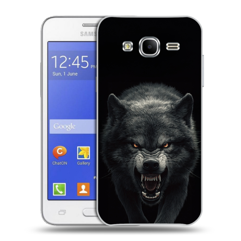 Пластиковый чехол на Samsung Galaxy J7 с принтом Волк Пластиковый чехол на Samsung Galaxy J7 с принтом Волк