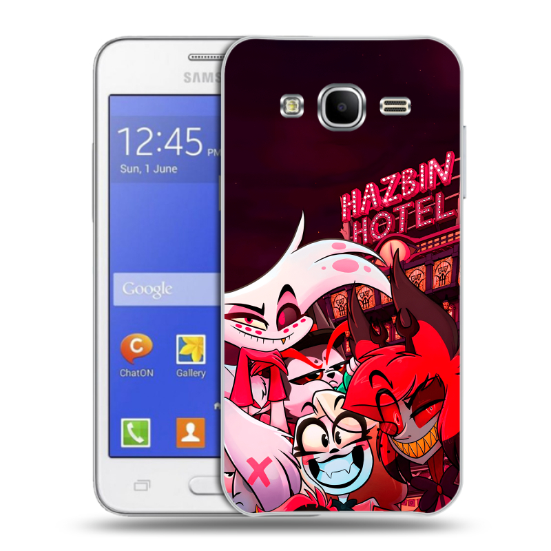 Пластиковый чехол на Samsung Galaxy J7 с принтом Hazbin Hotel Отель Хазбин Пластиковый чехол на Samsung Galaxy J7 с принтом Hazbin Hotel Отель Хазбин