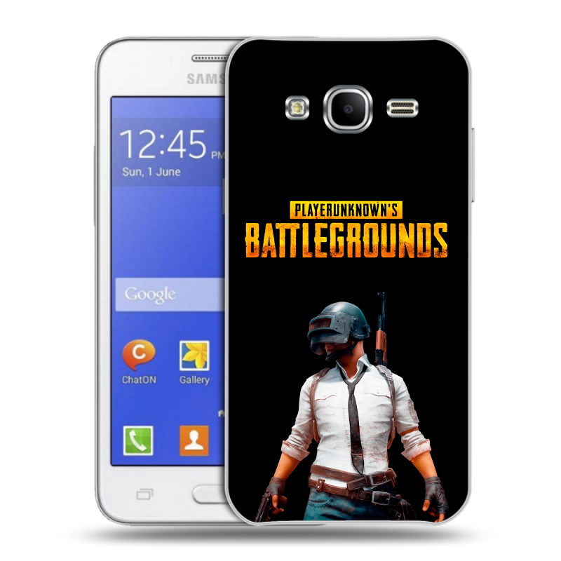 Пластиковый чехол на Samsung Galaxy J7 с принтом PUGB ПАГБ Пластиковый чехол на Samsung Galaxy J7 с принтом PUGB ПАГБ